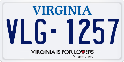 VA license plate VLG1257