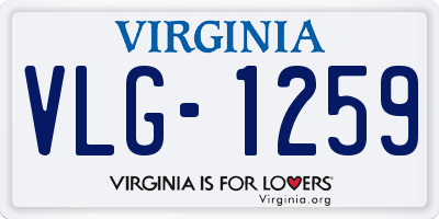 VA license plate VLG1259