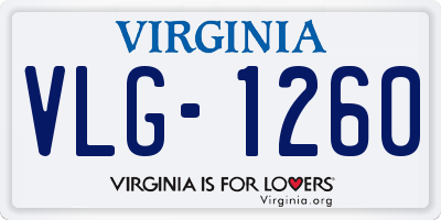 VA license plate VLG1260