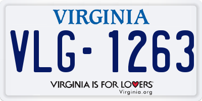 VA license plate VLG1263