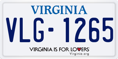 VA license plate VLG1265
