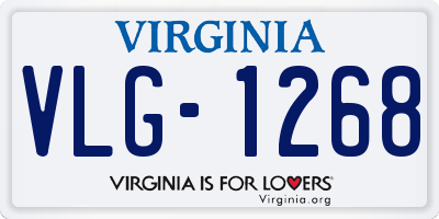 VA license plate VLG1268