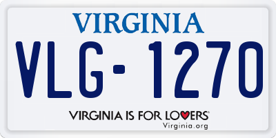 VA license plate VLG1270