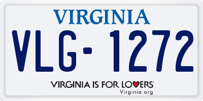 VA license plate VLG1272