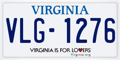 VA license plate VLG1276