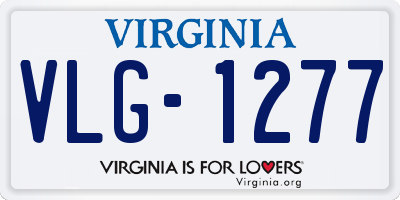 VA license plate VLG1277