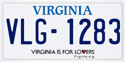 VA license plate VLG1283