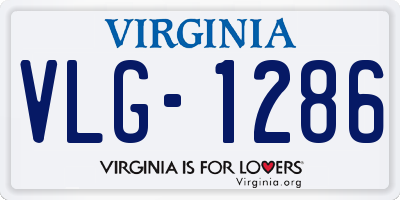 VA license plate VLG1286