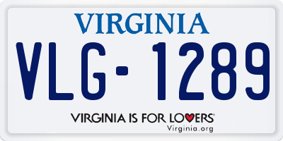 VA license plate VLG1289