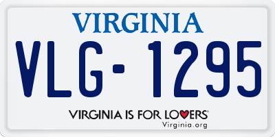 VA license plate VLG1295