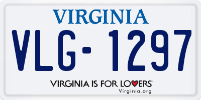 VA license plate VLG1297