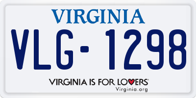 VA license plate VLG1298