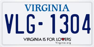 VA license plate VLG1304