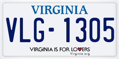 VA license plate VLG1305
