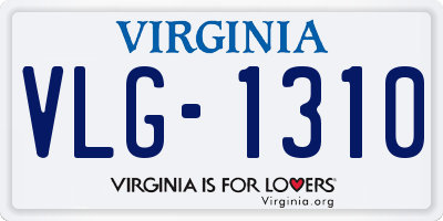 VA license plate VLG1310