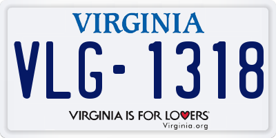 VA license plate VLG1318