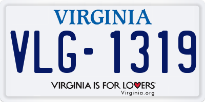 VA license plate VLG1319