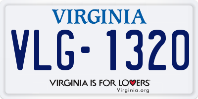 VA license plate VLG1320