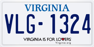 VA license plate VLG1324