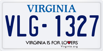 VA license plate VLG1327