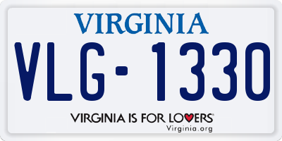 VA license plate VLG1330