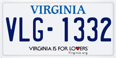VA license plate VLG1332