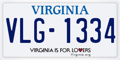 VA license plate VLG1334