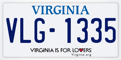 VA license plate VLG1335
