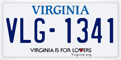 VA license plate VLG1341