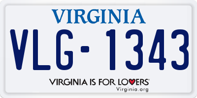 VA license plate VLG1343