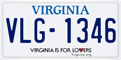 VA license plate VLG1346