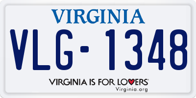 VA license plate VLG1348
