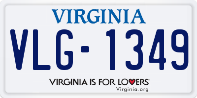VA license plate VLG1349