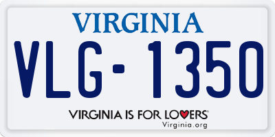 VA license plate VLG1350