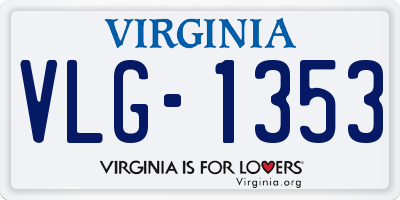 VA license plate VLG1353