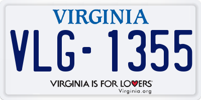 VA license plate VLG1355