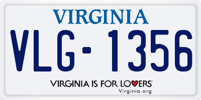 VA license plate VLG1356