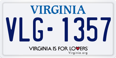 VA license plate VLG1357