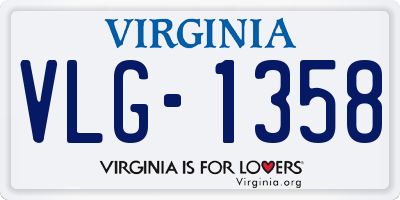 VA license plate VLG1358