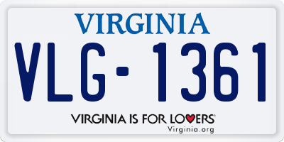 VA license plate VLG1361