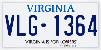 VA license plate VLG1364