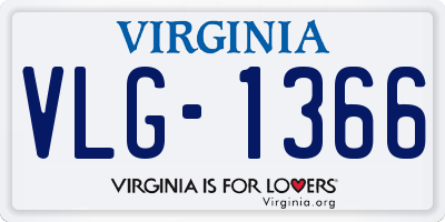 VA license plate VLG1366