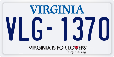 VA license plate VLG1370