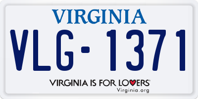VA license plate VLG1371