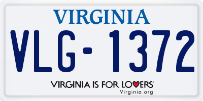 VA license plate VLG1372