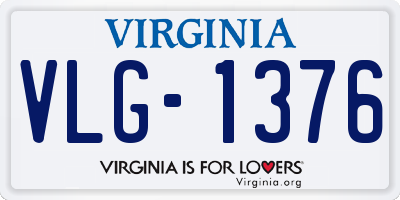 VA license plate VLG1376