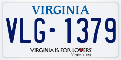 VA license plate VLG1379