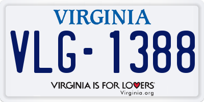VA license plate VLG1388
