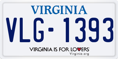 VA license plate VLG1393