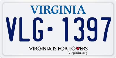 VA license plate VLG1397